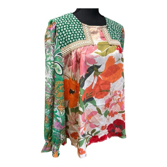 Jodifl Floral Embroidery Yoke Top - Picture 3 of 6